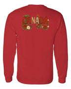 Canada Flowers Left Chest and Back Long Sleeve - Unisex