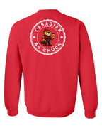 Canadian as Chuck Male Beaver Left Chest and Back Crewneck - Unisex