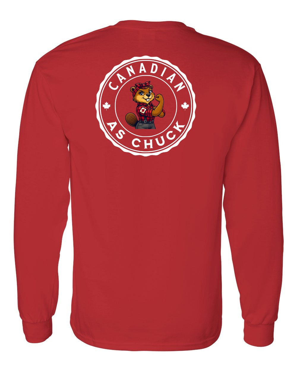 CDN as Chuck Rosie Flex Left Chest and Back Long Sleeve - Gildan Canada (sewn Internationally)
