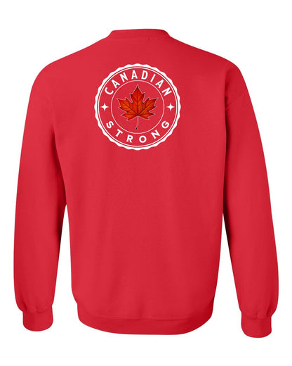 Canadian Strong Leaf Left Chest and Back Crewneck - Gildan Canada (sewn Internationally)