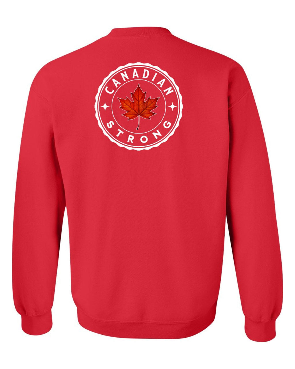 Canadian Strong Leaf Left Chest and Back Crewneck - Unisex