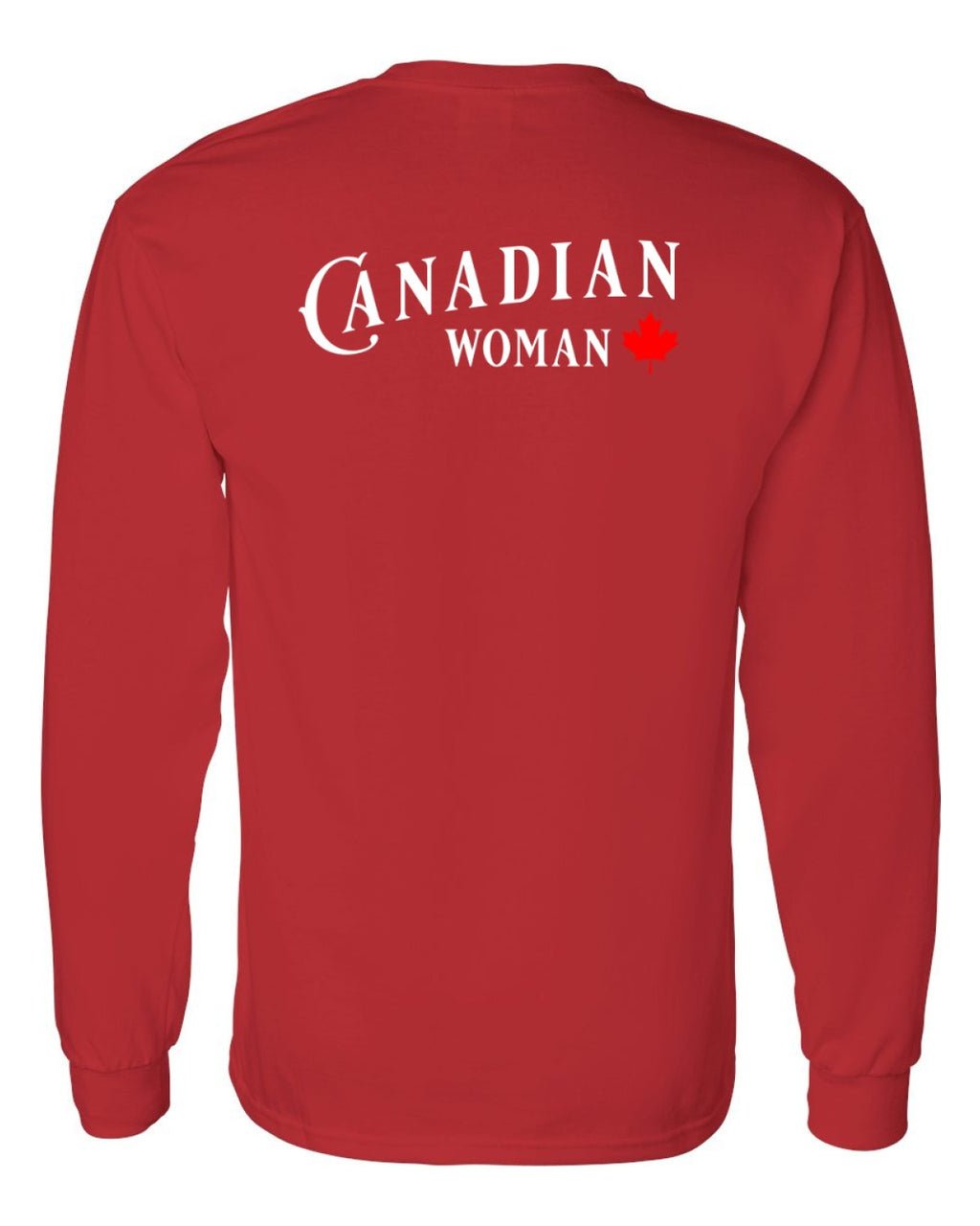 Canadian Woman Left Chest and Back Long Sleeve - Unisex