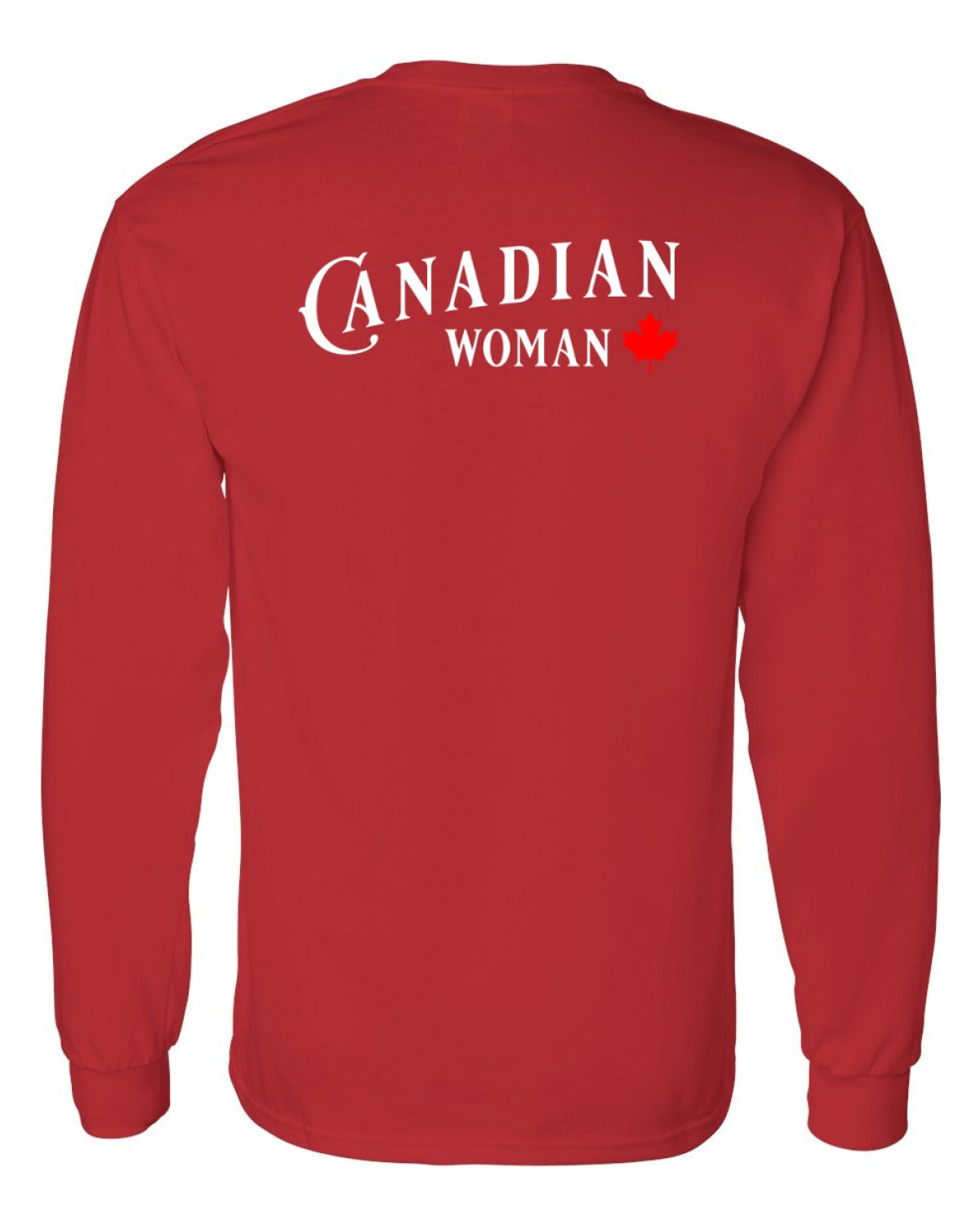 Canadian Woman Left Chest and Back Long Sleeve - Unisex
