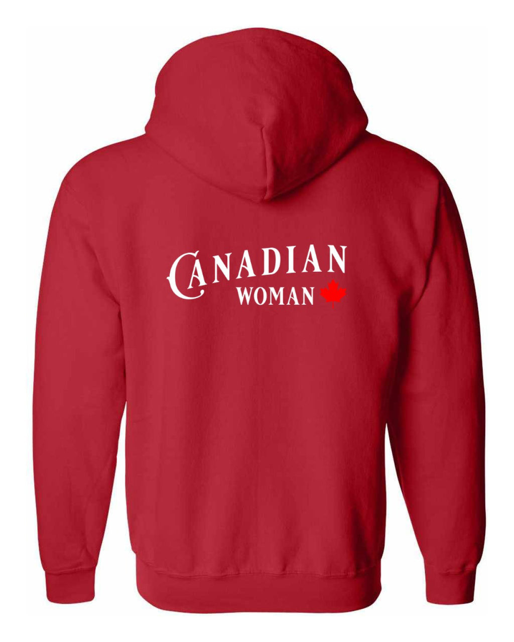 Canadian Woman Left Chest and Back Zip Hoodie - Unisex
