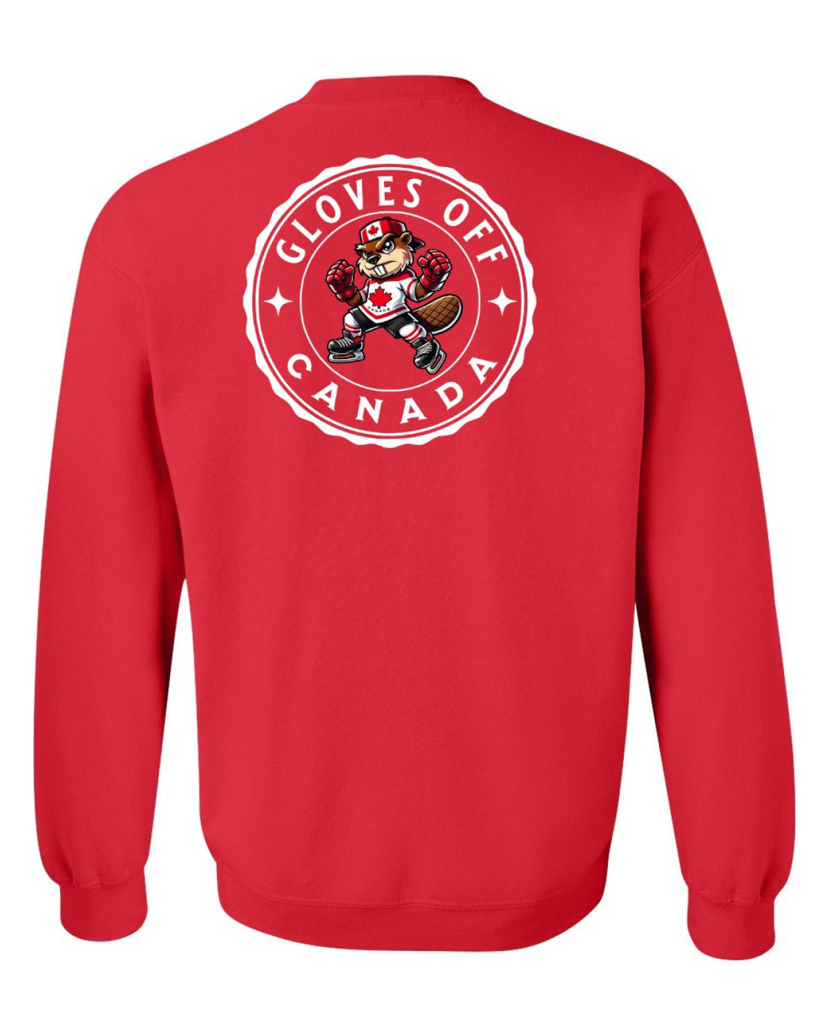 Gloves Off Beaver Left Chest and Back Crewneck - Unisex