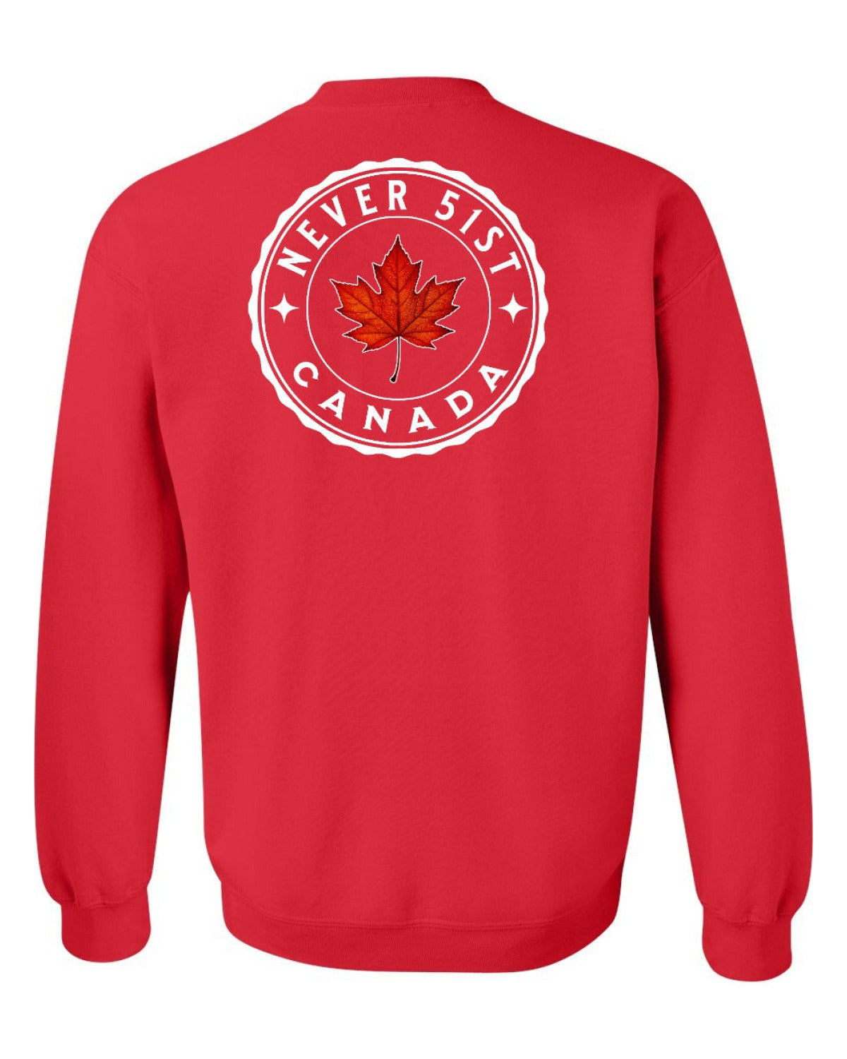 Never 51st Leaf Left Chest and Back Crewneck - Unisex