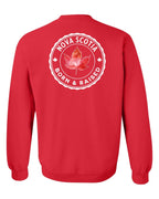 Born and Rasied Nova Scotia Left Chest and Back Crewneck - Unisex