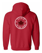 Plaid to the Bone Circle Leaf Left Chest and Back Zip Hoodie - Unisex
