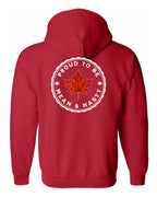 Proud Mean & Nasty Leaf Left Chest and Back Zip Hoodie - Unisex