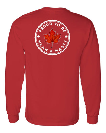 Proud Mean & Nasty Leaf Left Chest and Back Long Sleeve - Gildan Canada (sewn Internationally)