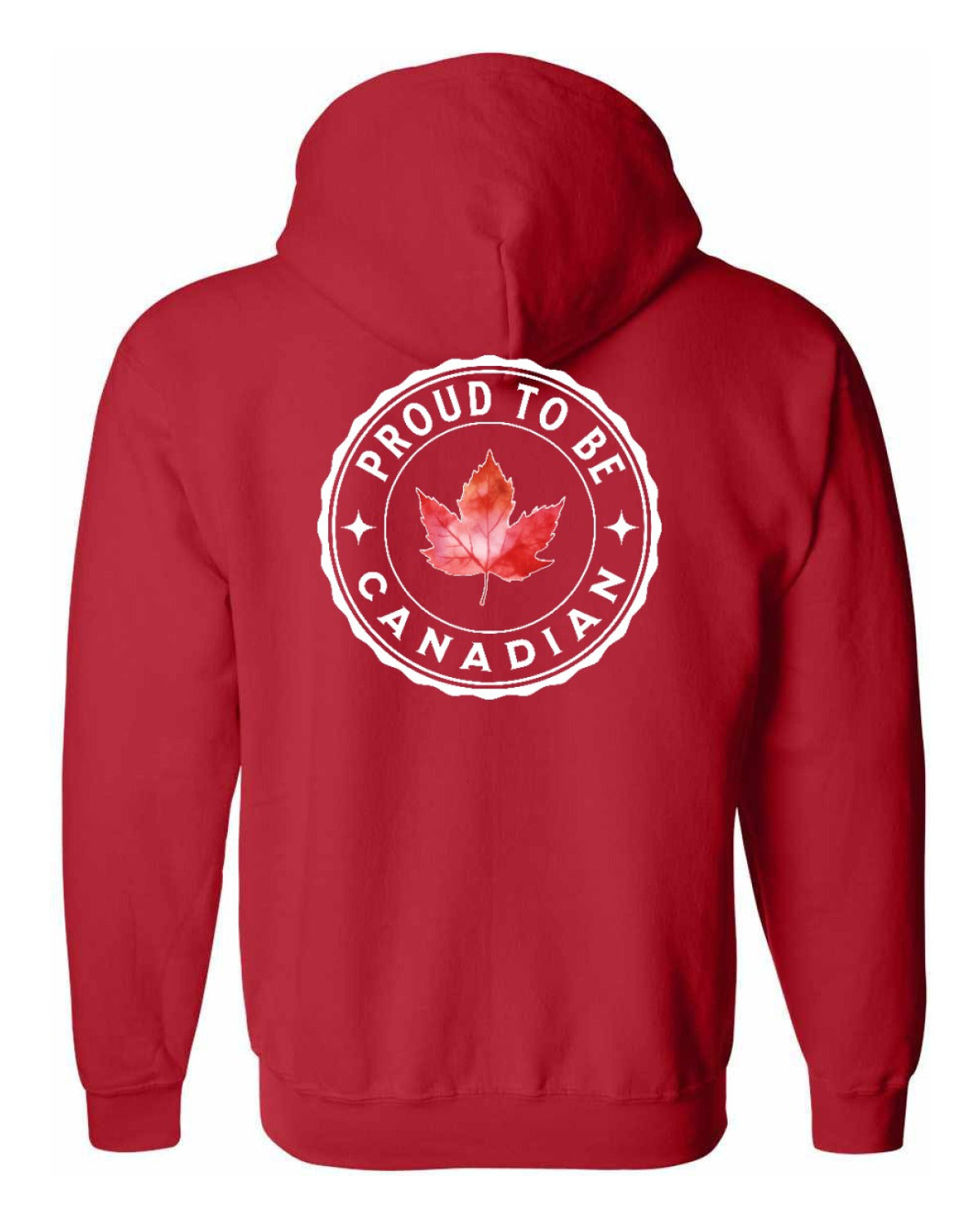 Proud to be Canadian Leaf Left Chest Zip Hoodie - Unisex