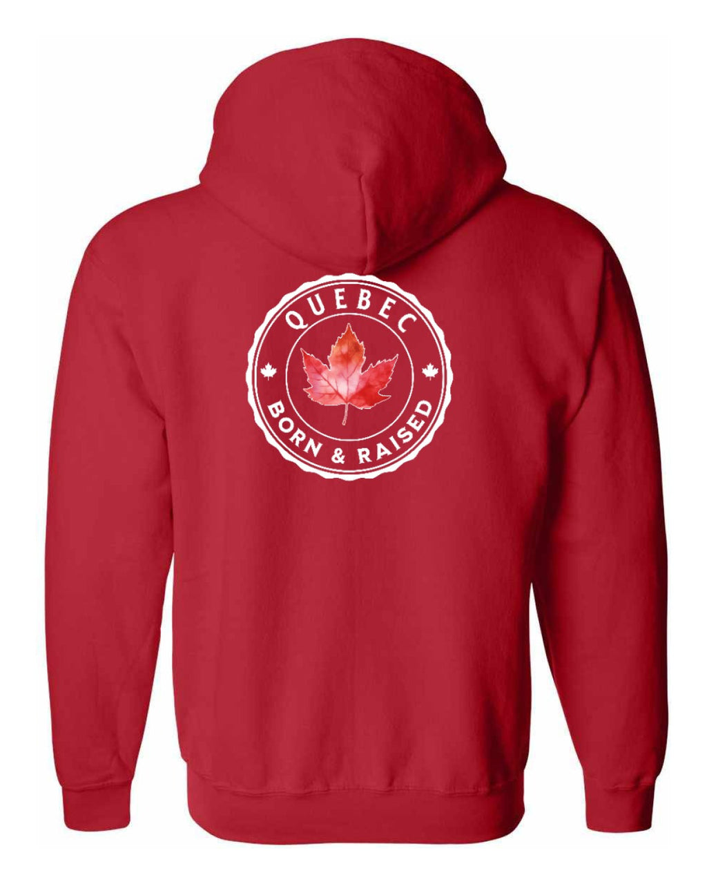 Born and Raised Quebec Left Chest and Back Zip Hoodie - Unisex
