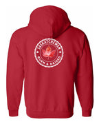 Born and Raised Saskatchewan Left Chest and Back Zip Hoodie - Unisex