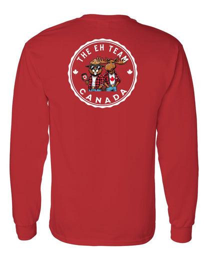 Eh Team Left Chest and Back Long Sleeve - Gildan Canada (sewn Internationally)
