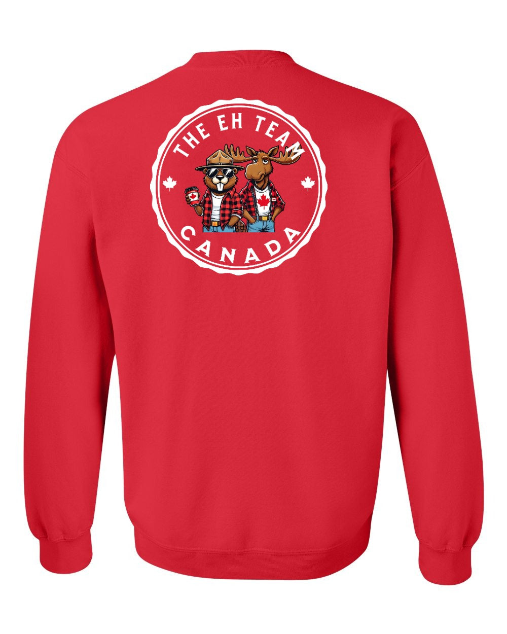Eh Team Left Chest and Back Crewneck - Gildan Canada (sewn Internationally)