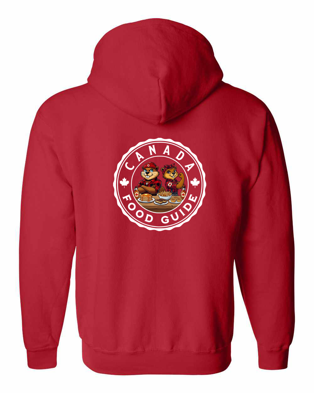 Canada Food Guide Left Chest and Back Zip Hoodie