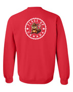 Flags Up Female Beaver Left Chest And Back  Crewneck - Unisex