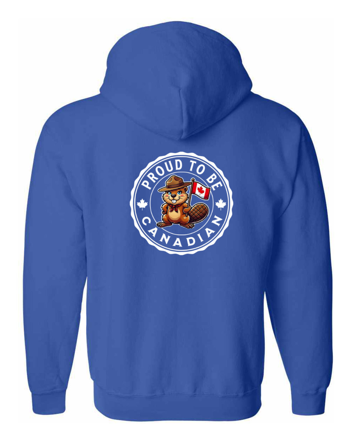 Proud To Be Canadian Female Beaver Left Chest And Back Zip Hoodie - Unisex