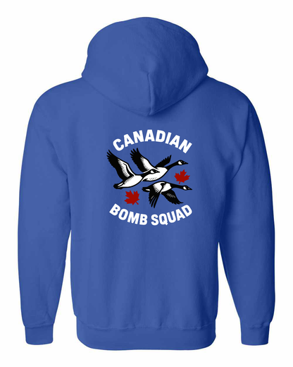 Canadian Bomb Squad Left Chest And Back Zip Hoodie