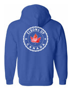 Elbows up Leaf Left Chest and Back Zip Hoodie - Unisex