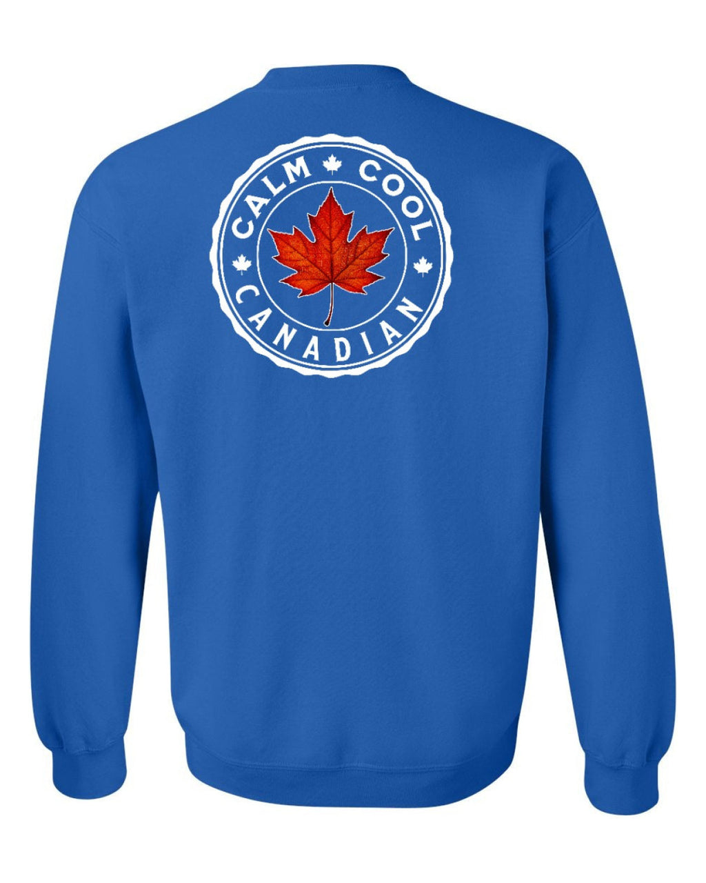 Calm Cool Canadian Leaf Left Chest and Back Crewneck - Unisex