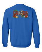 Canada Flowers Left Chest and Back Crewneck - Unisex