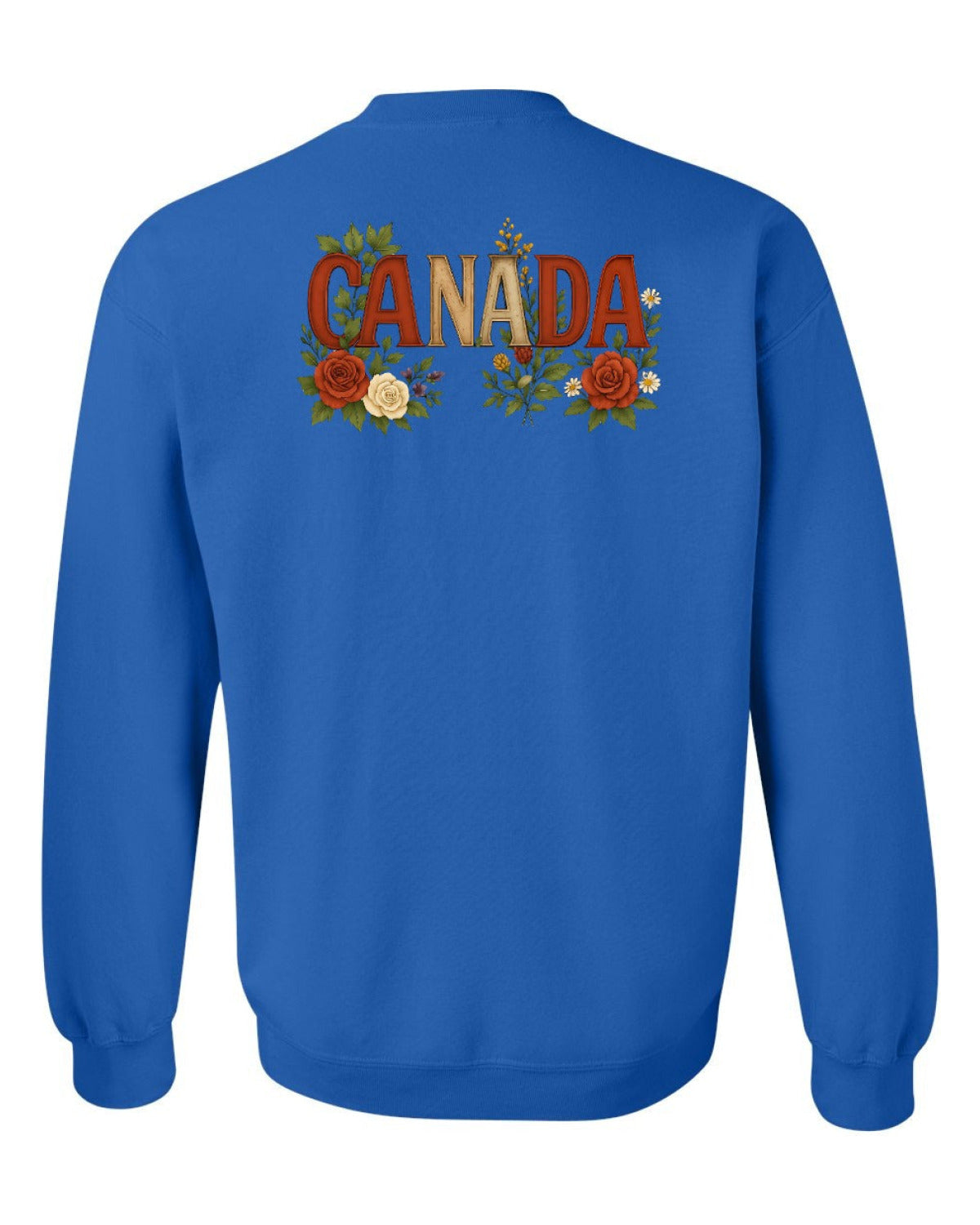Canada Flowers Left Chest and Back Crewneck - Unisex