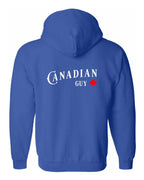 Canadian Guy Left Chest and Back Zip Hoodie - Unisex