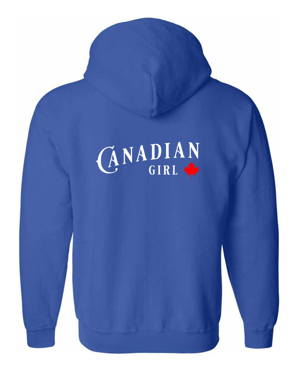 Canadian Girl  Leaf Left Chest and Back Zip Hoodie - Unisex