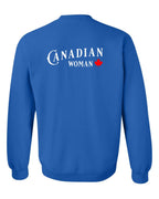 Canadian Woman Left Chest and Back Crewneck - Unisex