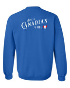 Just A Canadian Girl (Heart Flag Full) Left Chest and Back Crewneck - Unisex