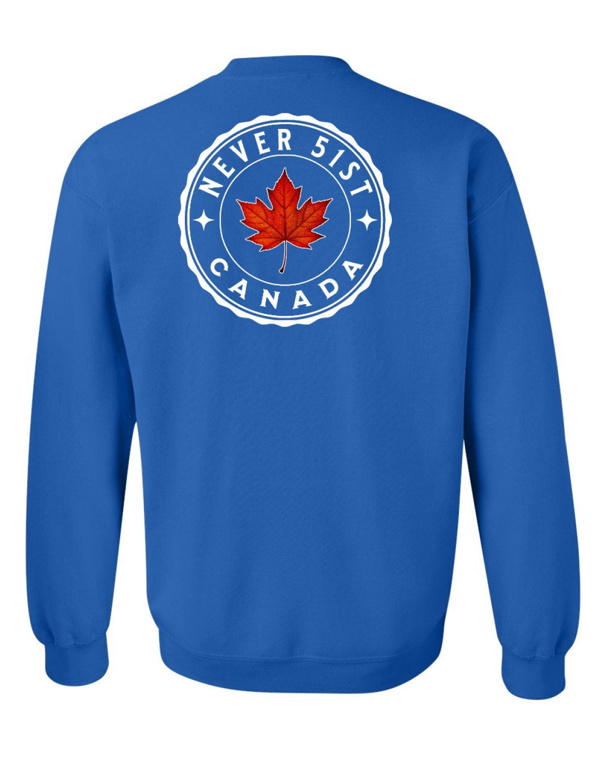 Never 51st Leaf Left Chest and Back Crewneck - Unisex