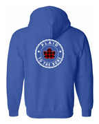 Plaid to the Bone Circle Leaf Left Chest and Back Zip Hoodie - Unisex