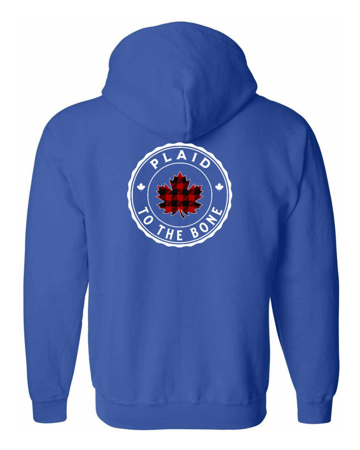 Plaid to the Bone Circle Leaf Left Chest and Back Zip Hoodie - Unisex