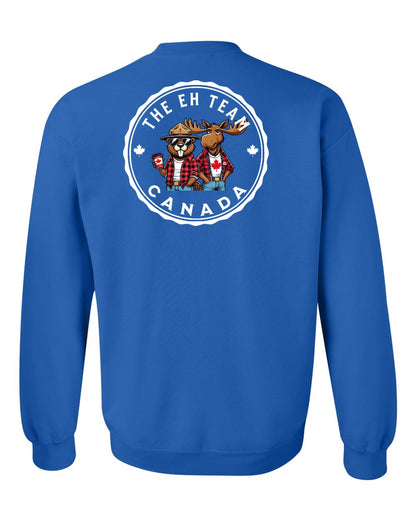 Eh Team Left Chest and Back Crewneck - Gildan Canada (sewn Internationally)