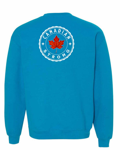 Canadian Strong Leaf Left Chest and Back Crewneck - Gildan Canada (sewn Internationally)