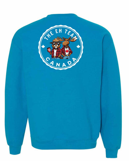 Eh Team Left Chest and Back Crewneck - Gildan Canada (sewn Internationally)