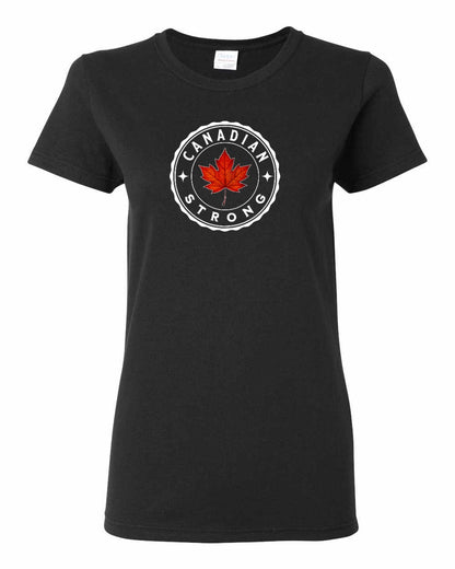 Canadian Strong Leaf Full Front Women's Tee - Gildan Canada (sewn Internationally)