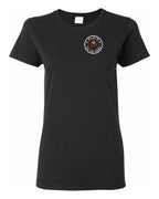 Plaid to the Bone Beaver Left Chest And Back Women's Tee