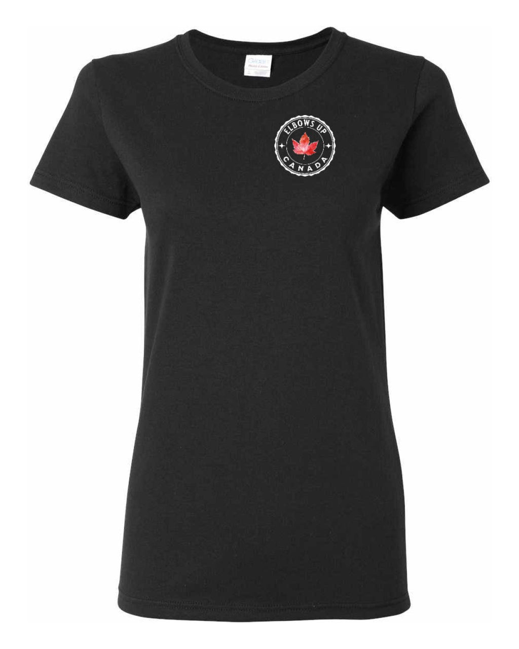 Elbows Up Leaf Left Chest Women's Tee