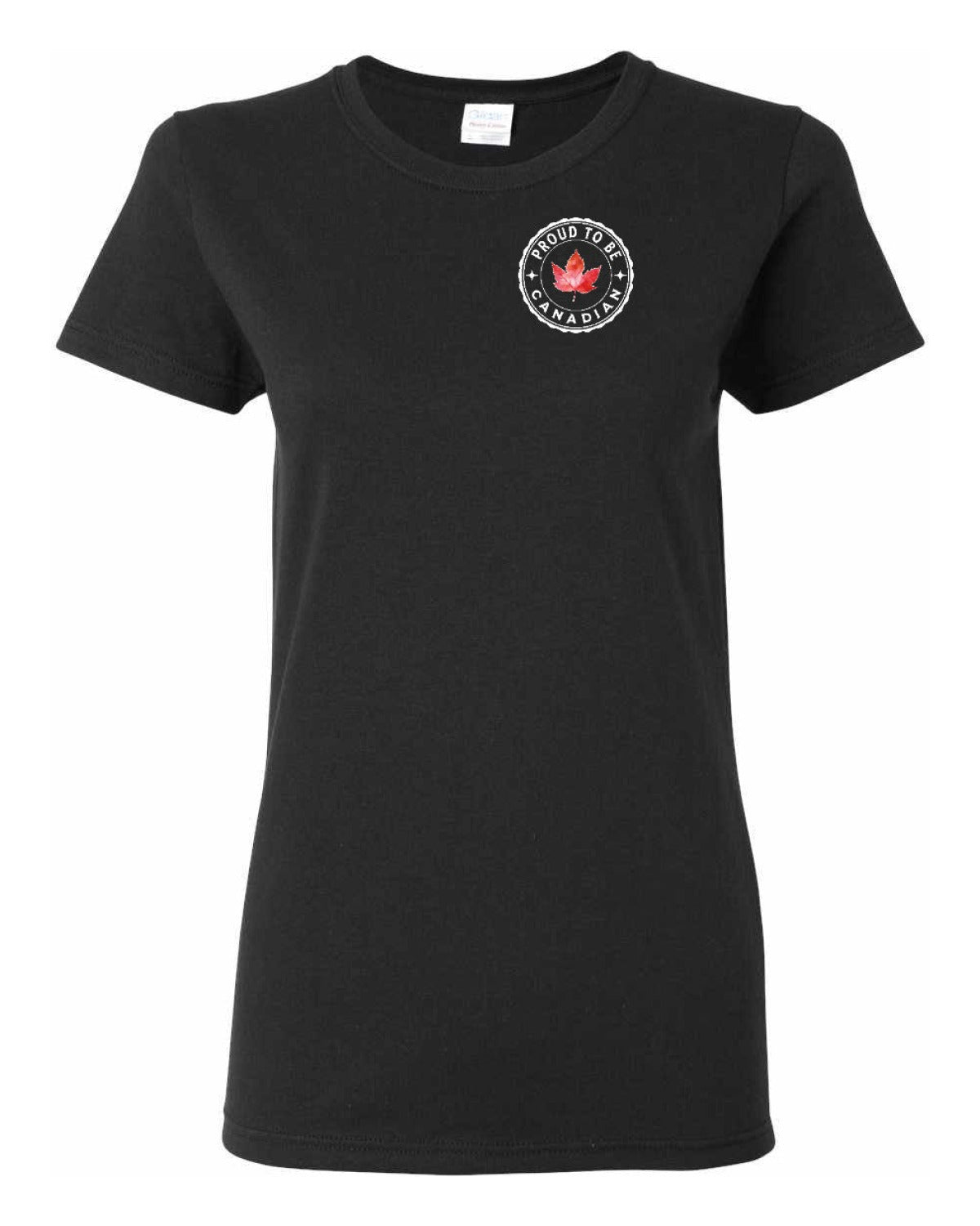 Proud to be Canadian Leaf Left Chest Women's Tee