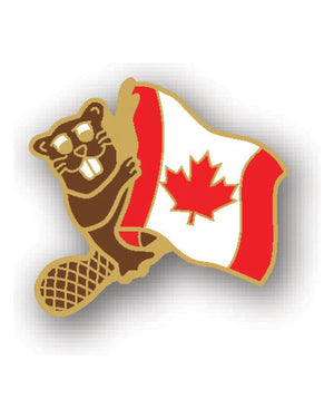 Canada Flag with beaver Lapel Pin
