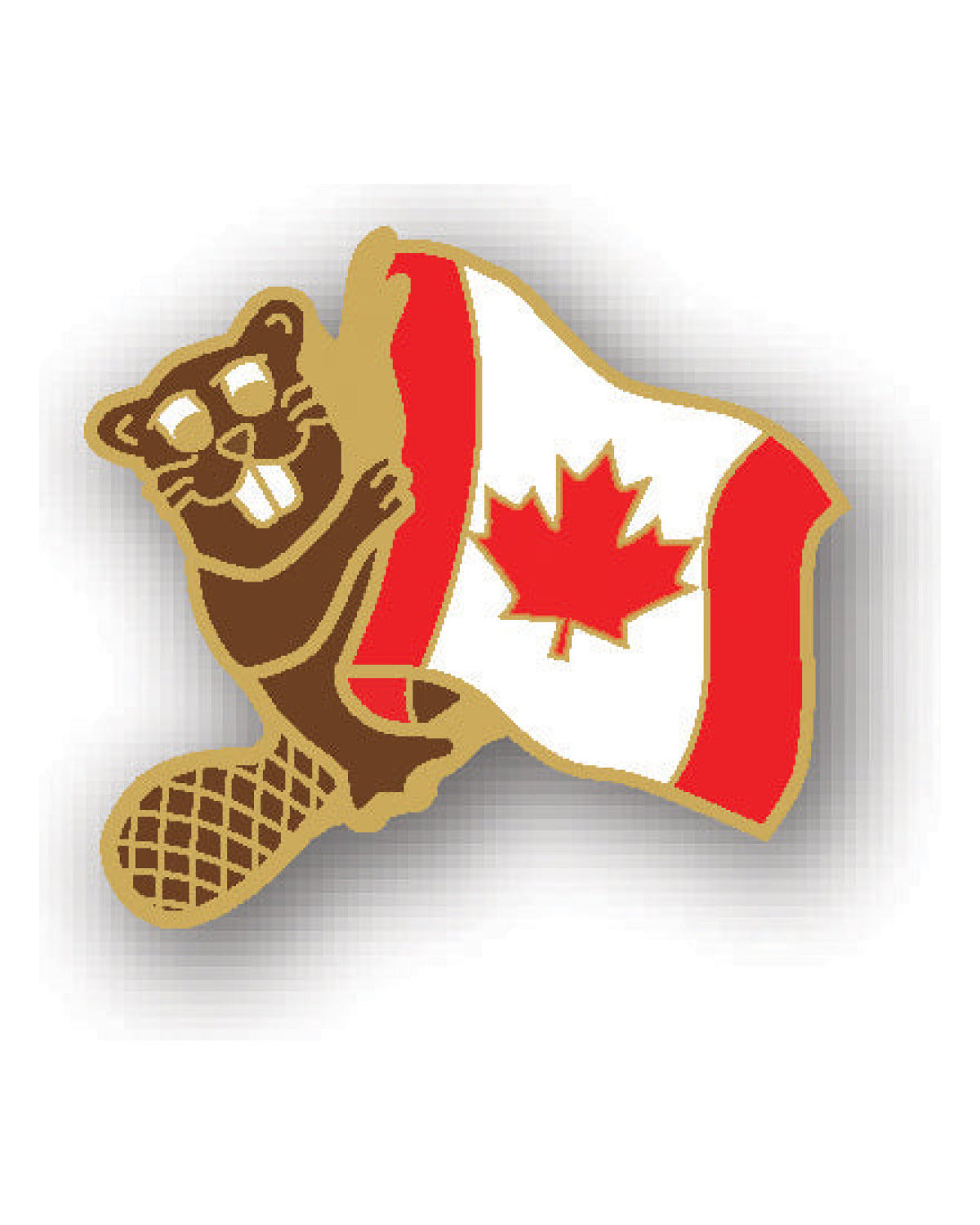 Canada Flag with beaver Lapel Pin
