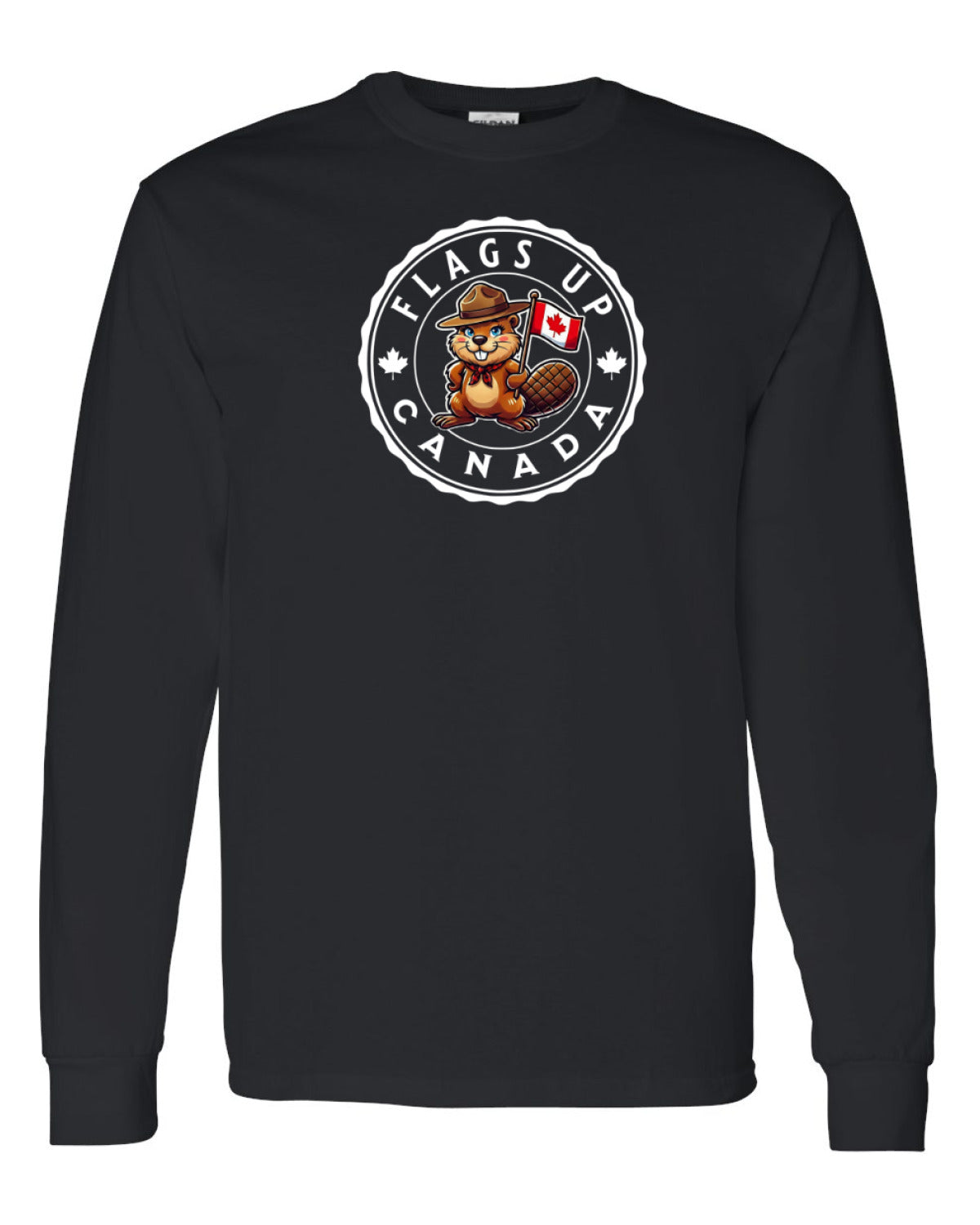 Flags Up Canada Female Beaver   Long Sleeve Tee ) - Unisex