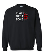 Plaid to the Bone Stacked Leaf Full Crewneck - Unisex