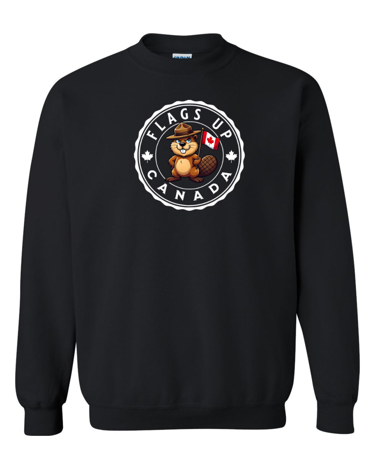 Flags Up Male Beaver   Crewneck - Unisex
