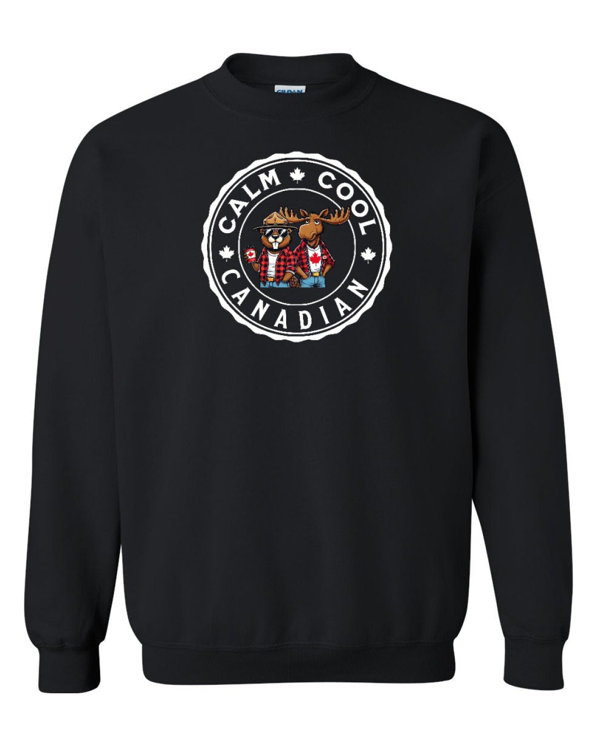 Calm Cool Moose and Beaver Full Crewneck - Unisex
