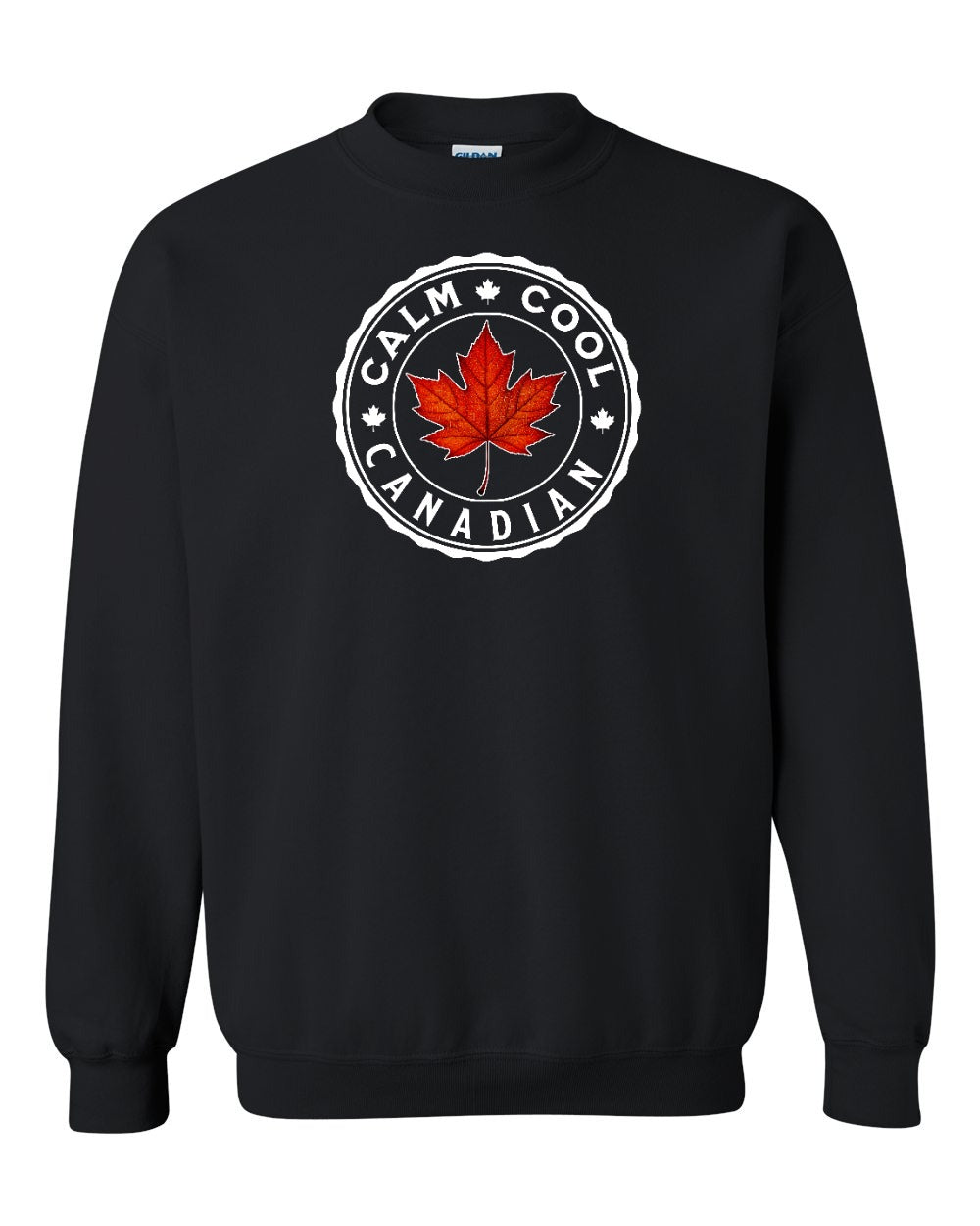 Calm Cool Canadian Leaf Full Crewneck - Gildan Canada (sewn Internationally)