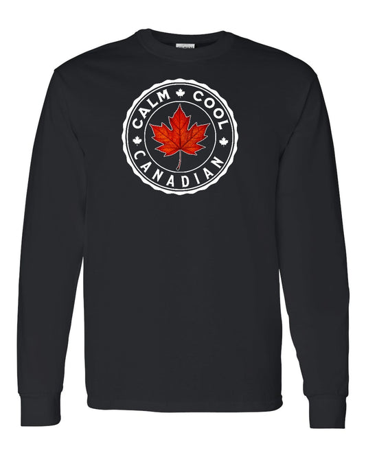 Calm Cool Canadian Leaf Full Long Sleeve - Gildan Canada (sewn Internationally)