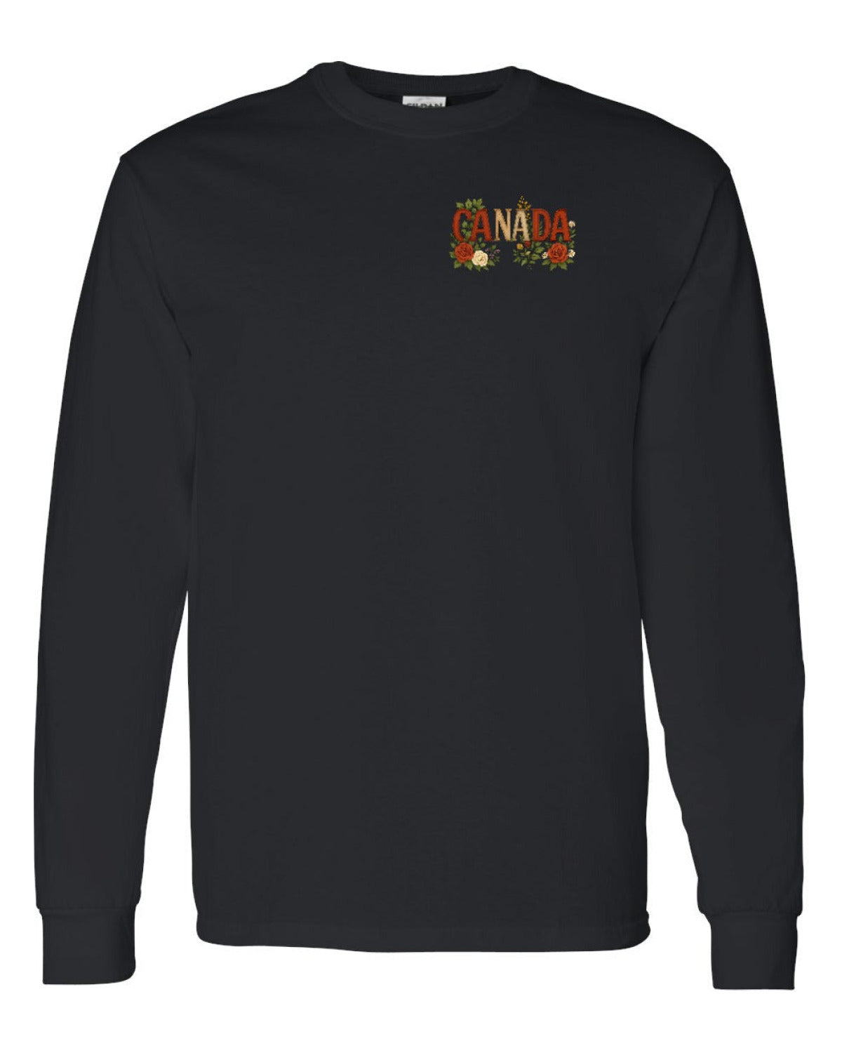 Canada Flowers Left Chest Long Sleeve - Unisex